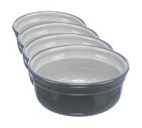 Trixie Comedero Cerámica, Gris/Gris Claro, 1,6 l/ø 20 cm (Paquete de 4)