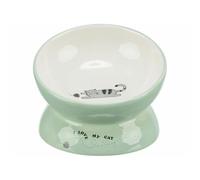 TRIXIE Comedero de cerám, 0,15 l/ø 13 cm, Salvia/Blanco