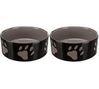 TRIXIE - Comedero de Cerámica para Perros, Colores Surtidos, 1 Unidad, Resistente y Antideslizante, Ideal para Alimentación Diaria (Paquete de 2)