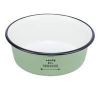 Trixie Comedero, Esmalte/Acero Inoxidable, Verde, 0,9 l/ø 17 cm