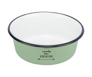 Trixie Comedero, Esmalte/Acero Inoxidable, Verde, 1,9 l/ø 21 cm