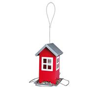 Trixie Comedero Grande Rojo/Plata Para Aves 19x20x19 Cm, Colgante, Metal