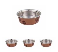 Trixie Comedero para Gatos Acero INOX Recub. Plastico 0.25L 12 cm (Paquete de 4)