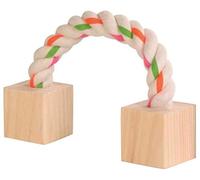 Trixie Cuerda de Juego con Bloques de Madera para Animales pequeños, 20 cm, 1 Unidad