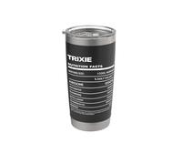 Trixie Datos de Nutrición Nombre Gracioso Vaso térmico de acero inoxidable de doble pared