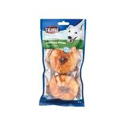 TRIXIE 2 Anillos Masticables Pollo Denta Fun, ø6 cm, 110 g, Perro