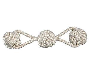 Trixie Denta Fun - Cuerda de Juego (37 x 8 cm, 4 Unidades), diseño de Cuerda con Tres Bolas