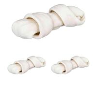 Trixie Denta Fun Hueso Anudado, Natural, 110g/16cm (Paquete de 3)