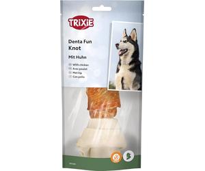 TRIXIE Denta Fun Hueso Anudado, Pollo, 120g/18cm, Pack of 1