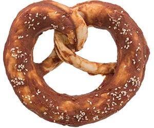 TRIXIE Denta Fun Pretzels De Pato, Ø 15 cm, 140 G,