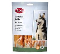 TRIXIE Denta Fun rollitos de Pollo para Perros - 30 uds, 12 cm, 240 g