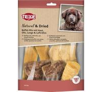 TRIXIE Dog Treats Buffalo-Mix, golosina salada con oreja de búfalo y pulmón 130 g, perfecto para entre comidas - 27158