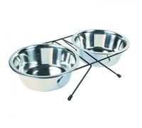 Trixie easy on feet comedero bebedero de acero inoxidable para perros