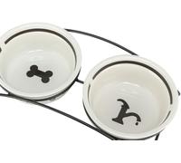 Trixie Eat On Feet - Set de Cuencos de Cerámica para Perros, Diámetro 25 cm