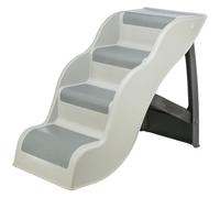 Trixie Escaleras para mascotas 4 peldaños, ligeras, plegables y antideslizantes, Gris
