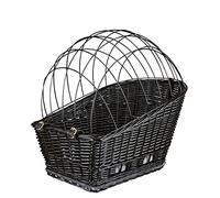Cesta de bicicleta para portaequipajes 35 × 49 × 55 cm negra