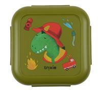 Trixie Fiambrera con clips, 100% polipropileno, cierre a prueba de fugas, interior extraíble, apto para lavavajillas, 13 x 13 x 7 cm, a partir de 3 años (Fireman Mr. Dino)