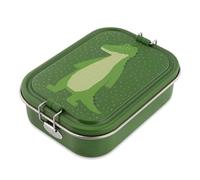 Trixie Fiambrera de acero inoxidable para niños y niñas, fiambrera de metal | Caja para aperitivos a prueba de fugas con compartimentos para chicos y niñas, caja bento de chapa, resistente mochila