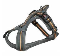 TRIXIE Fusion - Fusion Arnés Confort, S-M, 45-54 cm/20 mm, Grafito/Papaya