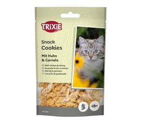 TRIXIE Galletas para Aperitivos para Gatos con Pollo y gambas, golosinas crujientes para Gatos, de Ingredientes seleccionados, 50 g - 42748