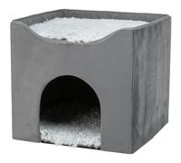 TRIXIE Harvey 375010 - Casa para Gatos (38 x 38 x 38 cm, con cojín Reversible, Relleno de Espuma y Cama Extra Suave, Ahorra Espacio, Ideal para Gatos de hasta 10 kg)