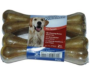 TRIXIE Hueso prensado relleno de tripa 2 x 60 g / 12 cm
