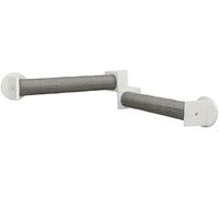Trixie Juego de 5 Muebles de Pared para Gatos, Juego de Escalada de Pared Personalizable para Gatos, con Dos Postes rascadores escalables, con Cuerda de sisal Duradera, en Blanco/Gris
