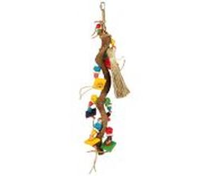 Trixie juguete aves de madera con pelotas mimbre 56 cm
