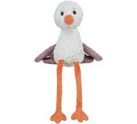 TRIXIE Juguete de peluche de avestruz para perros y gatos, material reciclado suave, juguete interactivo con alas de aluminio crujientes, compañero acogedor y silencioso para un juego suave y
