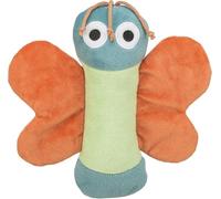 TRIXIE Juguete de peluche para perros, forma de mariposa, peluche reciclado, juguete interactivo para perros, respetuoso con el medio ambiente, juego suave para razas pequeñas y medianas, 22 cm