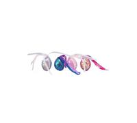 TRIXIE Juguetes de Peluche Gato - Juego de Pelotas con Purpurina, Tela, ø 5 cm, 2 Ud/s, Varios