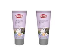 Trixie Junior Salchicha de hígado para Cachorros | Paquete Doble | 2 x 75 g | Sabroso Snack para Perros jóvenes | con Contenido reducido de Sal y Especias | con mejillón de Labios Verdes