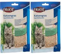 Trixie Katzengrass Nachfüllbeutel, 1er Pack (1 x 100 g) (Paquete de 2)