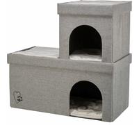 Trixie Cueva para gatos Kimy Soft Edition 2 niveles Gris claro 76 x 72 x 37 cm