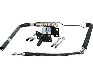 TRIXIE Kit Bici para Perros - Muelle en Espiral y Reflectante - Talla S-M | Correa de fijación al tubo del sillín con liberación de seguridad - Para acompañantes pequeños y medianos