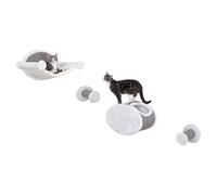 Trixie Made Wall Cat Lounge Set hamaca y condominio con dos pasos muebles de gato rascado poste de gris