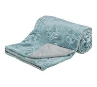 Trixie - Manta para Perro Barry - Felpa Blanda - Azul/Gris - 100X75 cm