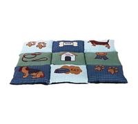 Trixie Manta Patchwork 80x55cm Azul/Verde Para Perros Gatos Antideslizante Suave