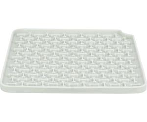 TRIXIE - Mantel para lamer Lick’n’Snack Mascotas, Bandeja para Lamer Silicona, 20x20 cm., Gris Oscuro, Antideslizante, Apto Lavavajillas y Congelador