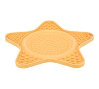 TRIXIE - Mantel para lamer Lick’n’Snack Mascotas, Bandeja para Lamer Silicona, 23,5 cm., Amarillo, Antideslizante, Apto Lavavajillas y Congelador