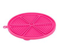 TRIXIE - Mantel para lamer Lick’n’Snack Mascotas, Bandeja para Lamer Silicona, con Ventosas, ø 18 cm, Rosa, Apto Lavavajillas y Congelador