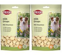 TRIXIE Milk Drops, Leche, Vitaminados, 200 g, Perro (Paquete de 2)