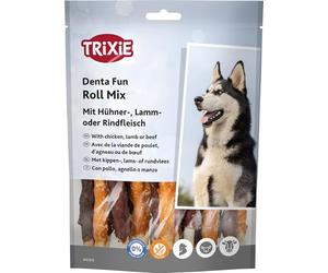 TRIXIE Mix rollitos masticables Denta Fun, 10 cm, 250 g, Perro
