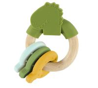 Trixie, Mordedor sensorial Mr. Dino, 0 meses+, silicona 100% alimentaria sin BPA, texturas variadas, ligera y ergonómica. Alivia las encías y estimula los sentidos