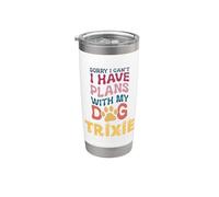 Trixie - Nombre para perro, regalo personalizado con mi perro Vaso térmico de acero inoxidable de doble pared
