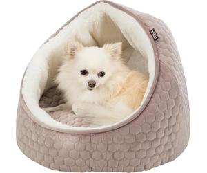 TRIXIE noria Cuddly cueva para perros, 38 x 38 x 40 cm), color blanco/salmón
