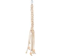 TRIXIE Pájaro Jaula Jaula Juguetes DE Cuero con Perlas DE Madera 50 cm Natur - 51699