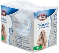 TRIXIE pañales para perras talla m - braguitas absorbentes para incontinencia & celo - 12 unidades con elástico para mayor comodidad - contorno de cintura 32-48 cm