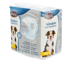 TRIXIE pañales para Perras Talla m-l - Braguitas absorbentes para incontinencia & celo - 12 Unidades con elástico para Mayor Comodidad - Contorno de Cintura 36-52 cm