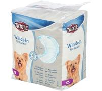 TRIXIE pañales para perros machos talla xs - protección absorbente para incontinencia & marcaje - 12 unidades con cierre adhesivo & elástico - contorno de cintura 20-42 cm